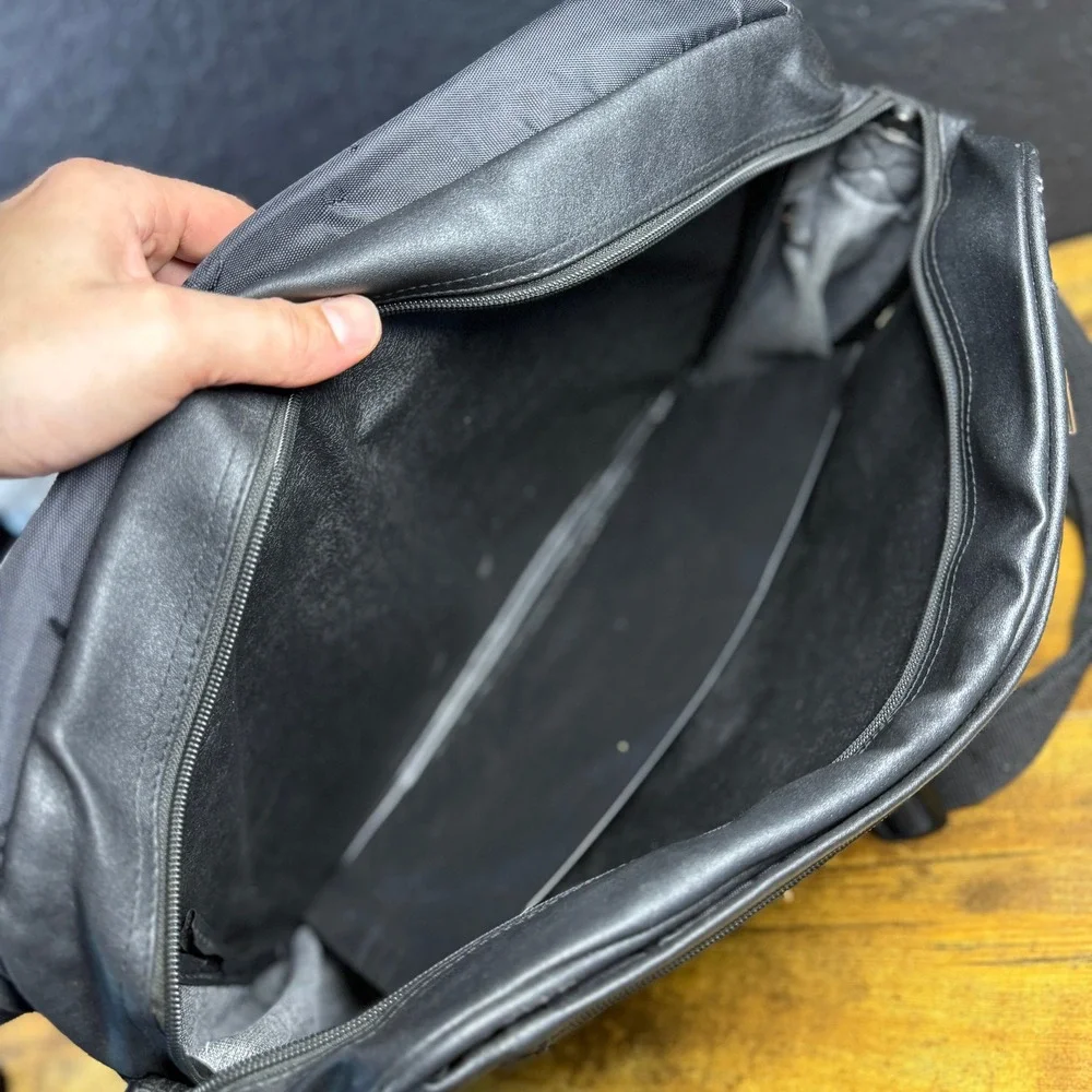 Firenze Messenger Bag Black‎ Synthetic Leather Briefcase Unisex OS
